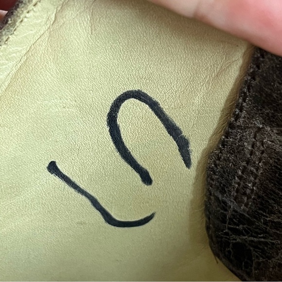 Corral Vintage Brown Crater Embroidered Western Boots / Square Toe / SZ 7.5 - Picture 14 of 16